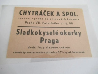 Chytráček a spol. - Sladkokyselé okurky - Praha VII.