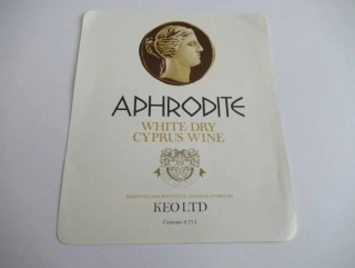 Aphrodite - Etiketa na víno