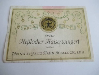 Heßlodner Kaiserwingert  - Weingut Fritz Hahn - Etiketa na víno