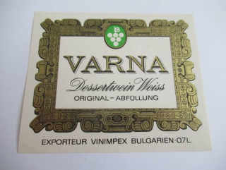 Varna Dessertwein Weiss - Etiketa na víno