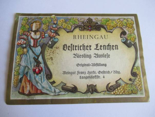 Rheingau - Etiketa na víno