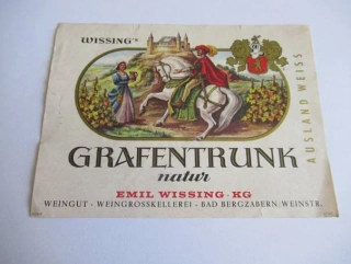 Grafentrunk - Etiketa na víno
