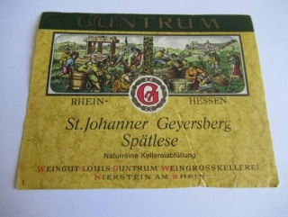 Guntrum - St. Johanner Geyersberg - Etiketa na víno