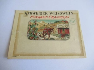 Schweizer Weisswein - Fendant-Chasselas - Etiketa na víno