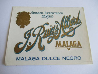 Griador-Exportador de Vinos - Malaga Dulce Negro - Etiketa na víno