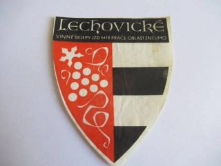 Lechovické vinné sklepy JZD Mír Práče, oblastn Znojmo - Etiketa na víno