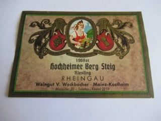 Rheingau - Etiketa na víno