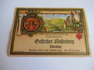 Qualitätswein  Rheingau - Etiketa na víno