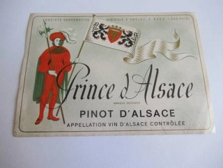 Prince d Alsace - Pinot D´alsace - Etiketa na víno