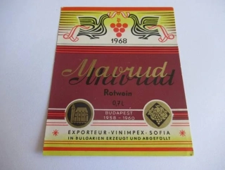 Mavrud - Rotwein - Etiketa na víno