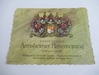 Rheinhessen - Armshoímer Hasensprung - Etiketa na víno