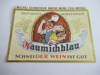 Deutscher Markenwein - Haumichblau - Etiketa na víno