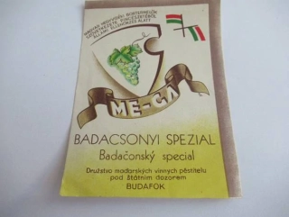 ME-GA - Badačonský speciál - Družstvo maďarských vinných pěstitelů Budafok - Etiketa na víno