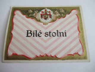 Bílé stolní - Etiketa na víno
