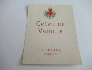 Créme de Vanille - B. Doktor - Praha -  Etiketa