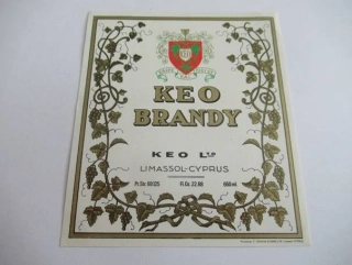 KEO Brandy - Limassol-Cyprus - Etiketa 