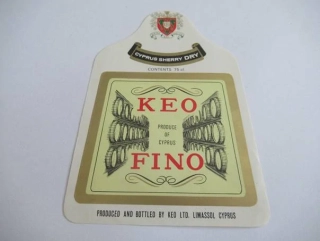 Cyprus Sherry Dry - KEO produce of Cyprus FINO - Etiketa