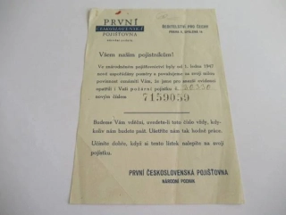 Praha II. - První Československá pojišťovna -