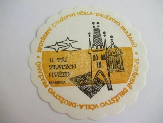 Praha - U Tří Zlatých hvězd - Vinárna - podtácek