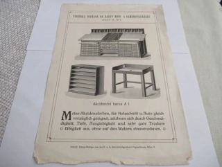 Vídeň - Adolf H. Ott - Továrna na barvy knih a kamenotiskařské - Reklamní leták