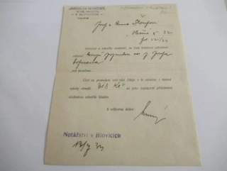 Blovice - Jaroslav Novotný - Notář. Náměstek - Obchodní oznámení