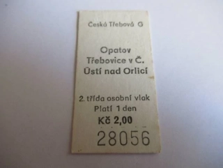 Česká Třebová G - Opatov - Třebovice v Č. - Ústí nad Orlicí
