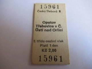Česká Třebová B - Opatov - Třebovice v Č. - Ústí nad Orlicí
