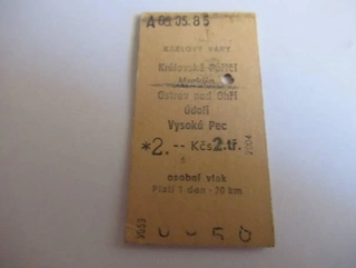 Karlovy Vary - Královské Poříčí - Merklín - Ostrov nad Ohří - údolí  Vysoká pec