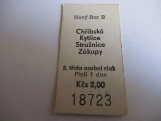 Nový Bor B - Chřibská - Kytlice - Stružnice - Zákupy
