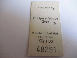 Nový Bor B - Č. Lípa střelnice - Svor
