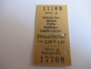Tábor A - Božejovice - Mezno - Pořín - Soběslav - Sudoměřice u Bechyně