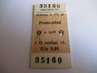 Kralupy n. Vlt. E - Praha střed a zpět