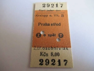 Kralupy n. Vlt. B - Praha střed a zpět