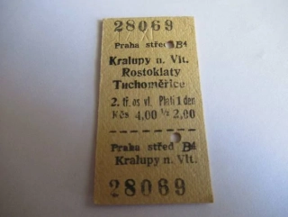 Praha střed B4 - Kralupy nad Vlt. - Rostoklaty - Tuchoměřice