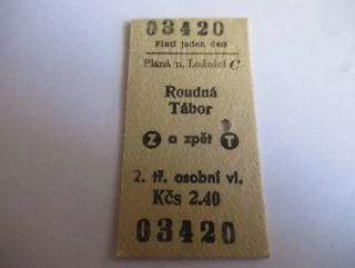 Planá n. Lužnicí C- Roudná - Tábor a zpět