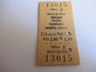 Tábor E - Božejovice - Mezno - Pořín - Soběslav - Sudoměřice u Bechyně