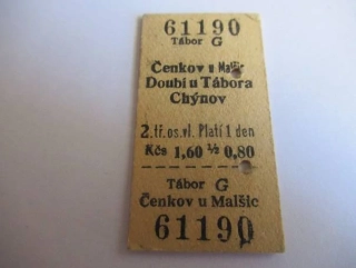 Tábor G - Čenkov u Malšic - Doubí u Tábora - Chýnov