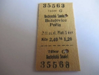 Tábor G - Bechynská Smoleč - Božejovice - Pořín