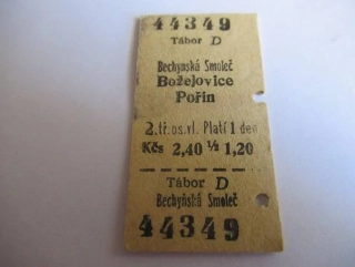 Tábor D - Bechynská Smoleč - Božejovice - Pořín 