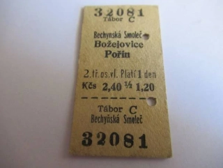 Tábor C - Bechynská Smoleč - Božejovice - Pořín