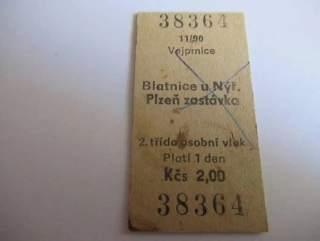 Vejprnice - Blatnice u Nýřan - Plzeň zast.