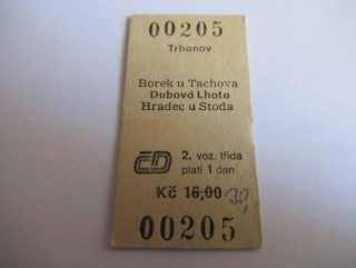 Trhanov - Borek u Tachova - Dubová Lhota - Hradec u Stoda
