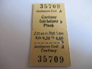 Sezimovo Ústí A - Čerčany - České Budějovice - Písek