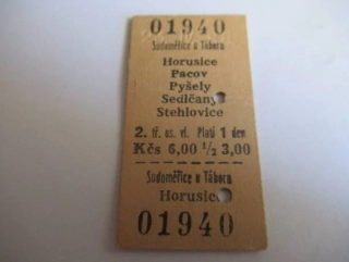 Sudoměřice u Tábora - Horusice - Pacov - pyšely - Sedlčany - Stehlovice