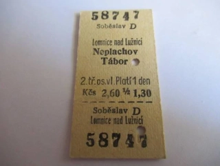 Soběslav D - Lomnice nad Lužnicí - Neplachov - Tábor