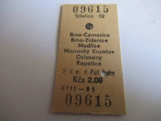 Střelice 02 - Brno-Černovice - Brno-Židenice - Modřice - Moravský Krumlov - Oslavany - Rapotice