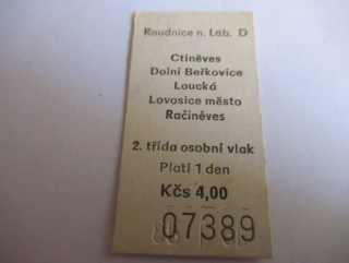 Roudnice n. Lab. D - Ctiněves - Dolní Beřkovice - Loucká - Lovosice město - Račiněves