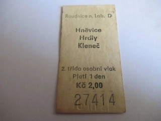 Roudnice n. Lab. D - Hněvice - Hrdly - Kleneč