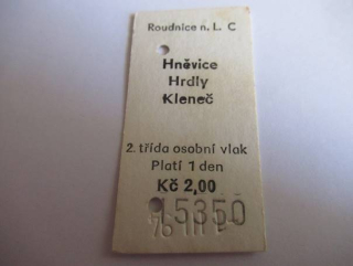 Roudnice n. L. C - Hněvice - Hrdly - Kleneč