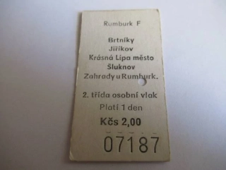 Rumburk F - Brtníky - Jiříkov - Krásná Lípa město - Šluknov - Zahrady u Rumburka